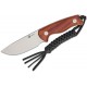CIVIVI Knives Timberbark Fixed Blade Knife - 3.2" 14C28N Satin DP Blade Guibourtia Wood Handle Kydex Sheath