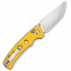 CIVIVI Noctis Folding Knife - 2.98" Nitro-V Satin Drop Point Blade Yellow G10 Handle