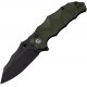 CIVIVI Natterjack Folding Knife - 3.19" 14C28N Black Stonewashed CP Blade Milled OD Green G10 Handle