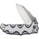 CIVIVI Natterjack Folding Knife - 3.19" 14C28N Stainless Steel CP Blade Milled Black and White G10 Handle