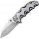 CIVIVI Natterjack Folding Knife - 3.19" 14C28N Stainless Steel CP Blade Milled Black and White G10 Handle