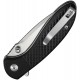 CIVIVI Faeger Button Lock Folding Knife - 2.98" 14C28N Stainless Steel DP Blade Black G10 Handle