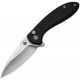 CIVIVI Faeger Button Lock Folding Knife - 2.98" 14C28N Stainless Steel DP Blade Black G10 Handle