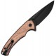 CIVIVI Voidflare Folding Knife - 2.92" 14C28N Black DP Blade Copper Foil G10 Handle with Golden Liner
