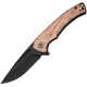 CIVIVI Voidflare Folding Knife - 2.92" 14C28N Black DP Blade Copper Foil G10 Handle with Golden Liner