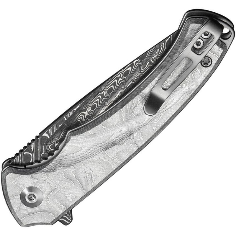 CIVIVI Voidflare Folding Knife - 2.92" Damascus DP Blade Aluminum Foil G10 Handle