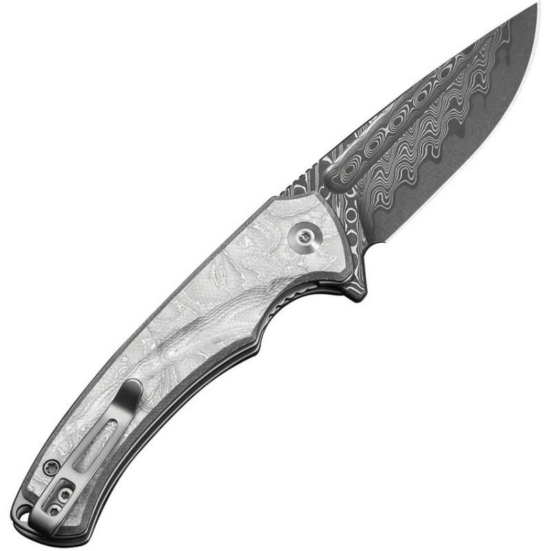 CIVIVI Voidflare Folding Knife - 2.92" Damascus DP Blade Aluminum Foil G10 Handle