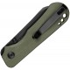 CIVIVI Knives Crabby Folding Knife - 2.7" 14C28N Black Stonewashed Sheepsfoot Blade Contoured OD Green G10 Handle