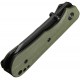CIVIVI Knives Crabby Folding Knife - 2.7" 14C28N Black Stonewashed Sheepsfoot Blade Contoured OD Green G10 Handle