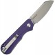 CIVIVI Knives Crabby Folding Knife - 2.7" 14C28N Stonewashed Sheepsfoot Blade Purple G10 Handle