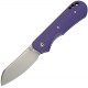 CIVIVI Knives Crabby Folding Knife - 2.7" 14C28N Stonewashed Sheepsfoot Blade Purple G10 Handle