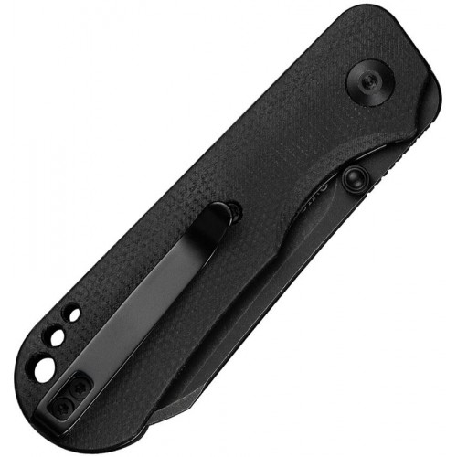 CIVIVI Knives Crabby Folding Knife - 2.7" 14C28N Black Sheepsfoot Blade Black Canvas Micarta Handle