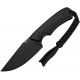 CIVIVI Gander Fixed Blade Knife - 3.63" 14C28N Black Blade Black Canvas Micarta Handle