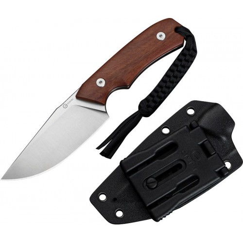 CIVIVI Gander Fixed Blade Knife - 3.63" 14C28N Blade Guibourtia Wood Handle Kydex Sheath