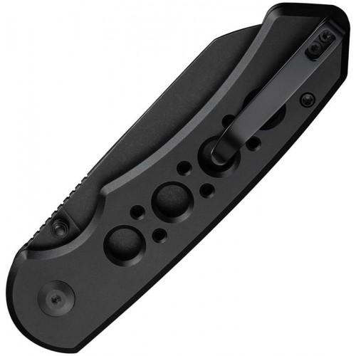 CIVIVI Pragma Prime Folding Knife - 3.5" Black 14C28N Stainless Steel Wharncliffe Blade Black Milled Aluminum Handle