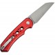 CIVIVI Pragma Prime Folding Knife - 3.5" 14C28N Stainless Steel Wharncliffe Blade Red Milled Aluminum Handle