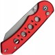 CIVIVI Pragma Prime Folding Knife - 3.5" 14C28N Stainless Steel Wharncliffe Blade Red Milled Aluminum Handle
