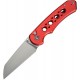CIVIVI Pragma Prime Folding Knife - 3.5" 14C28N Stainless Steel Wharncliffe Blade Red Milled Aluminum Handle