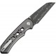 CIVIVI Pragma Prime Folding Knife - 3.5" Damascus Wharncliffe Blade Grey Milled Aluminum Handle