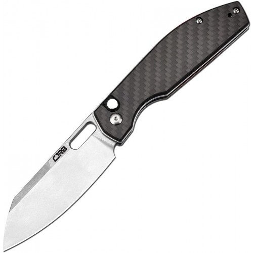 CJRB Ekko Button Lock Knife - 3.2" AR-RPM9 Sheepsfoot Blade Carbon Fibre Handle