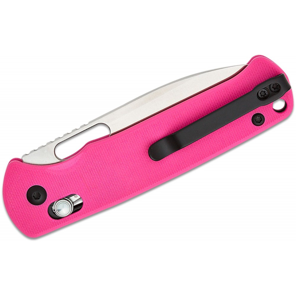 CJRB Hectare Crossbar Lock Folding Knife - 3.15" AR-RPM9 Blade Pink G10 Handle Pocket Knives