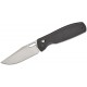 CJRB Prado Folding Knife - 3.76" AR-RPM9 Sand Polished Clip Point Blade Black G10 Handle