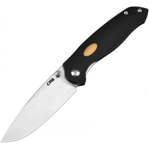 CJRB Aes Folding Knife - 3.3" AR-RPM9 Blade Contoured CNC Machined Black G10 Handle