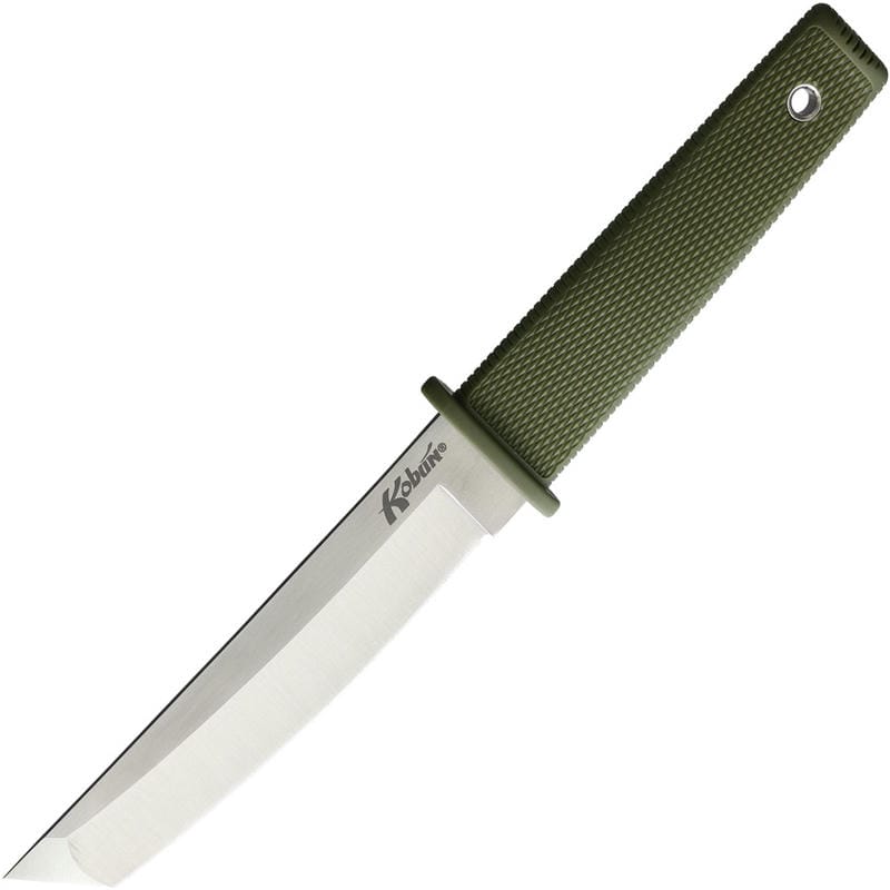 Cold Steel Kobun Fixed Blade Knife -  5.5" Tanto Blade OD Green Kray-Ex Handle