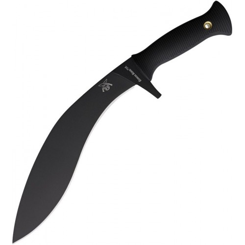 Cold Steel 35GKX Gurkha Kukri Plus Fixed Blade Knife - 12" Black Coated 52100 High Carbon Steel