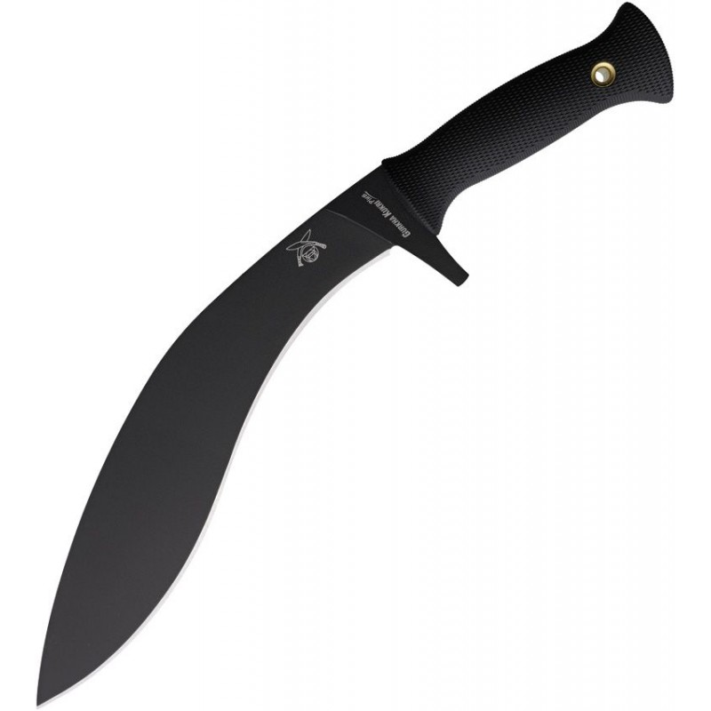 Cold Steel 35GKX Gurkha Kukri Plus Fixed Blade Knife - 12" Black Coated 52100 High Carbon Steel