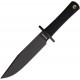 Cold Steel Recon Scout 52100 Fixed Blade Knife -  7.5" Black Coated Carbon Steel Blade Black Kray-Ex Handle