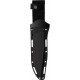 Cold Steel Recon Scout 52100 Fixed Blade Knife -  7.5" Black Coated Carbon Steel Blade Black Kray-Ex Handle