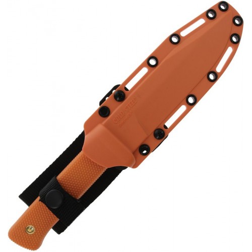 Cold Steel SRK Compact Survival Rescue Knife - 5" SK5 Carbon Steel Black Blade Orange Kray-Ex Handle
