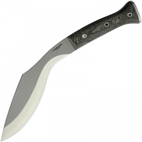 Condor K-TACT Kukri Fixed Blade Green Micarta Handle - 10" Carbon Steel Blade Green Micarta Handle