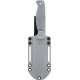 Condor Fighter Knife - 4.91" Black Carbon Steel Blade Rhino Grey Polypropylene Handle