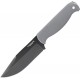 Condor Fighter Knife - 4.91" Black Carbon Steel Blade Rhino Grey Polypropylene Handle