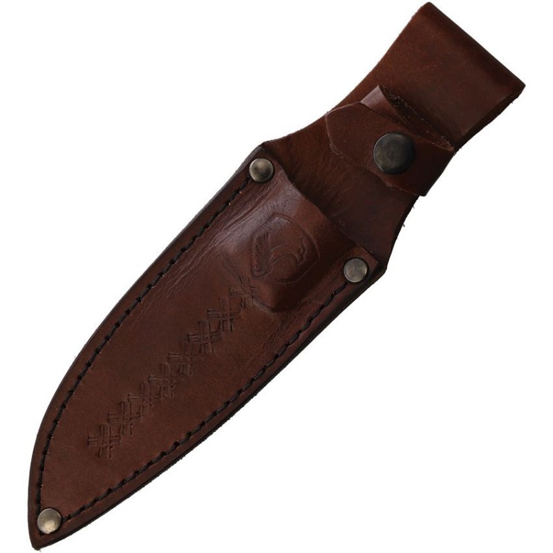 Condor Austral Fixed Blade Knife - 4.61" 1095 Carbon Steel Blade Burnt American Hickory Handle