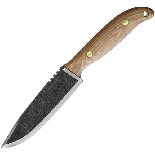 Condor Austral Fixed Blade Knife - 4.61" 1095 Carbon Steel Blade Burnt American Hickory Handle