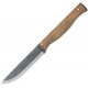 Condor Narrowsaur Fixed Blade Knife - 4.22" 1095 Carbon Steel Blade, Walnut Handles, Leather Sheath
