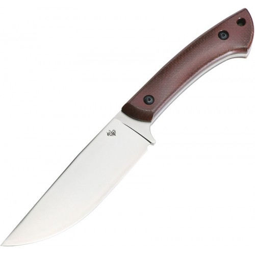Diafire Field Crafter Fixed Blade Knife - 5.34" K110 Blade Brown Micarta Handle