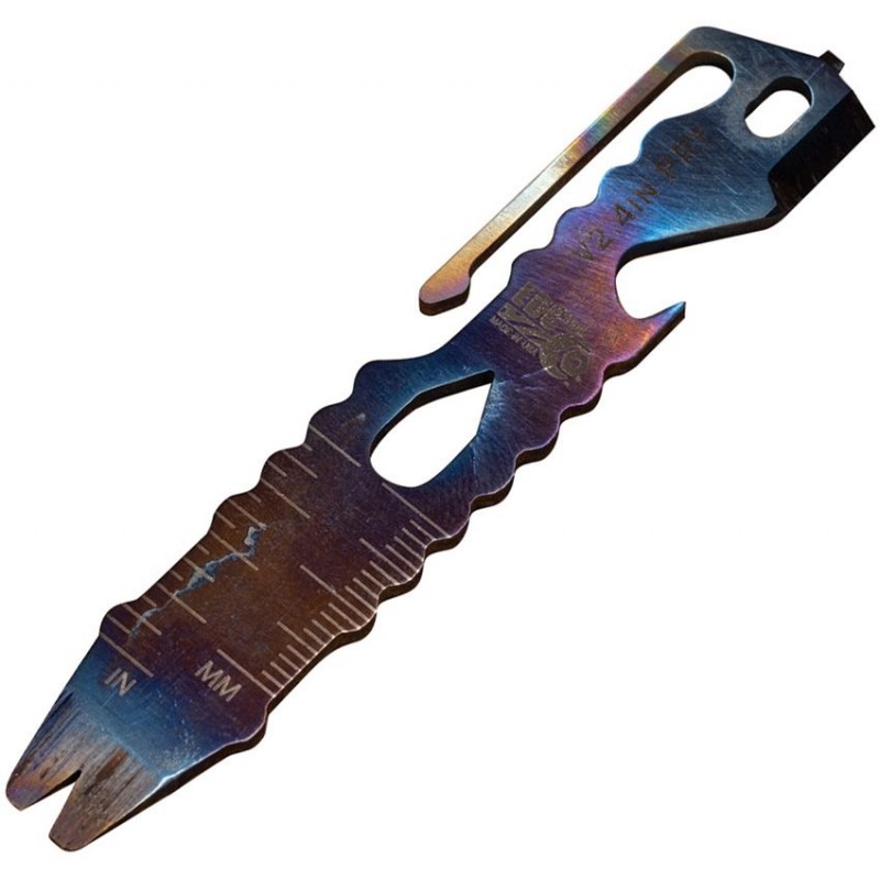 EDC Tool Co. Titanium MultiTool Pry Bar 4" Flame