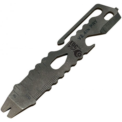 EDC Tool Co. Titanium MultiTool Pry Bar 4" Tumbled