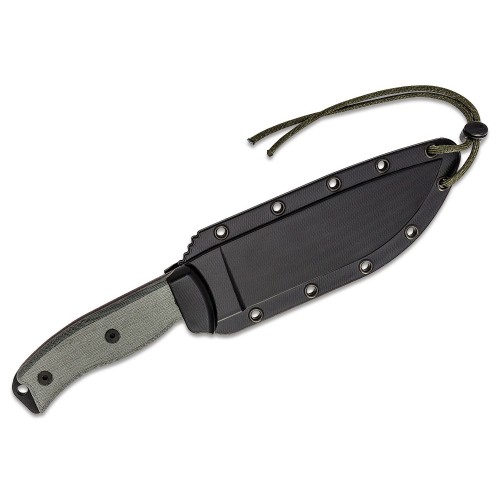 ESEE Knives Model 6 - 5.75" Black 1095HC Steel Blade Black Micarta Handle Black Sheath