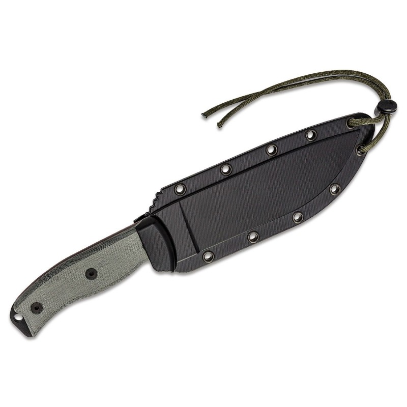 ESEE Knives Model 6 - 5.75" Black 1095HC Steel Blade Black Micarta Handle Black Sheath