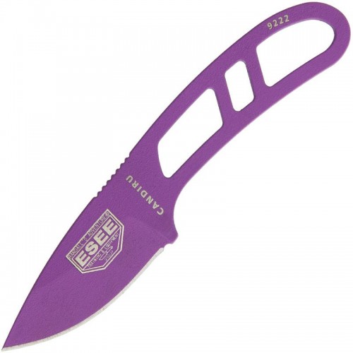 ESEE Knives Candiru Utility Fixed 2" 1095 Carbon Blade, ESEE Logo, Purple Powder Coat, Kydex Sheath