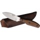 ESEE Belt Knife Fixed Blade Knife - 2.8" CPM-MagnaCut DP Blade Scalloped Brown Burlap Micarta Handle