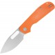 Liong Mah Designs Eutektik EFD Folding Knife - 3.5" 14C28N Stonewashed DP Blade Orange G10 Handle