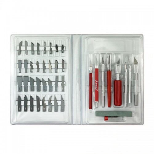Excel Blades Super Deluxe Hobby Knife Set with 46 Blades and Handles