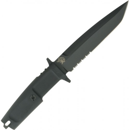 Extrema Ratio Col Moschin Knife - 6" Black N690 Combo Blade Forprene Handle