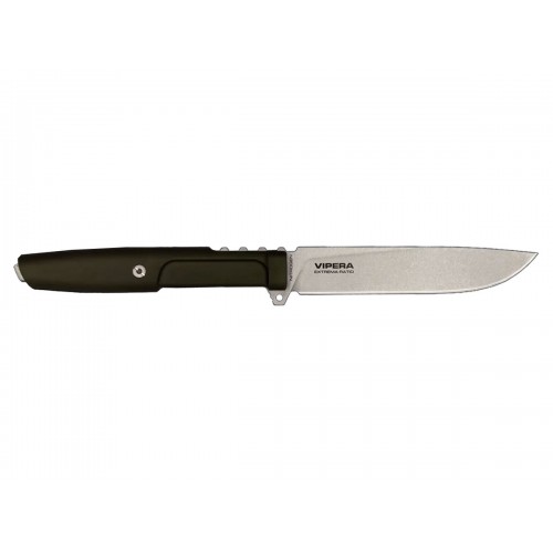 Extrema Ratio Vipera Nitrogen - 4.56" Nitrogen Stainless Steel Blade Ranger Green Forprene Handle